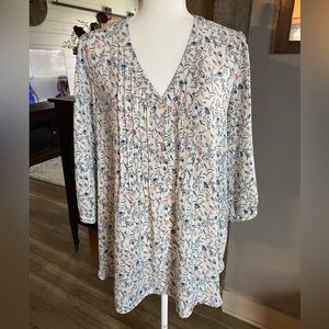Floral tunic length top